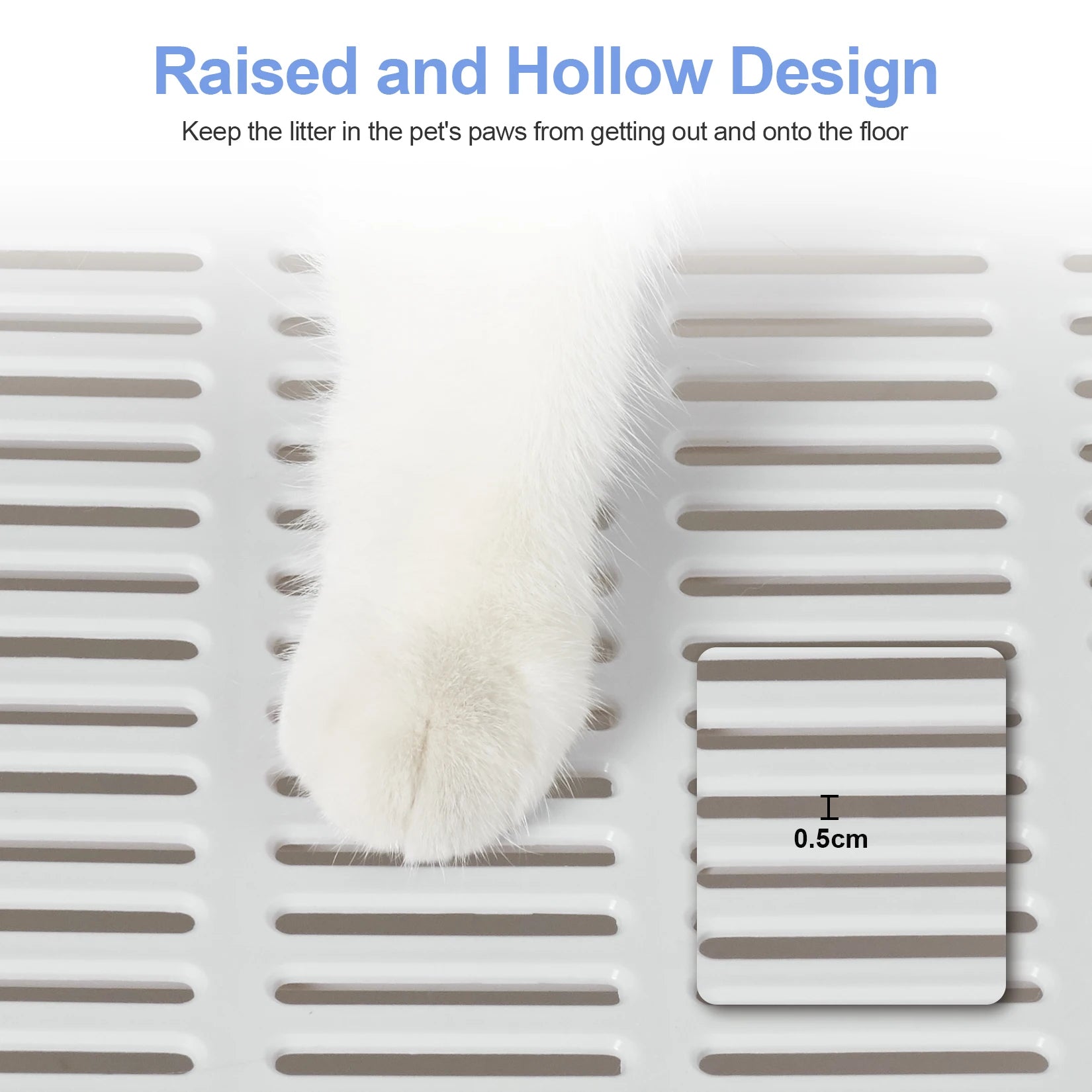 XXL Foldable Cat Litter Box with Front Entry and Top Exit Tray